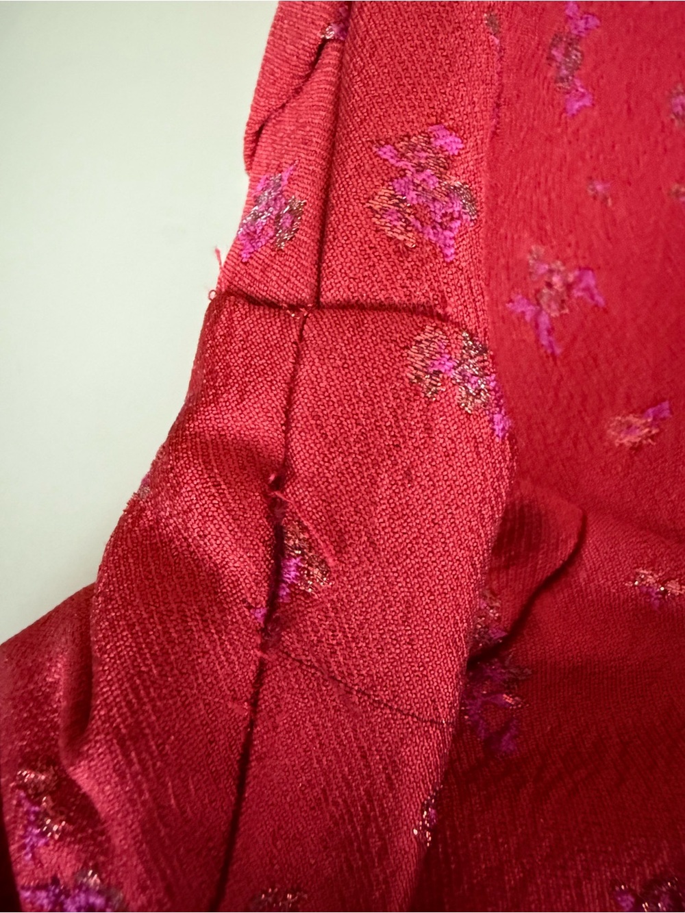 One-Shoulder Red Evening Column Gown - Picture 3 of 3